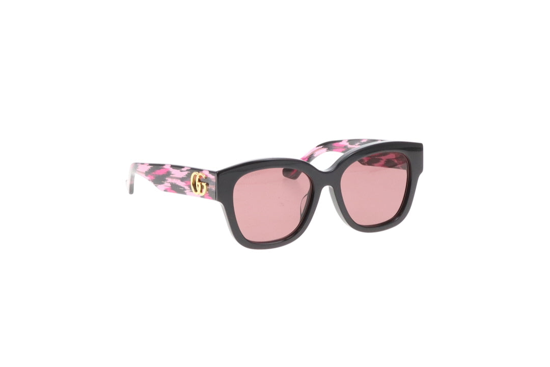 Gucci GG1550SK Sunglasses Black with Pink Glitter Arm