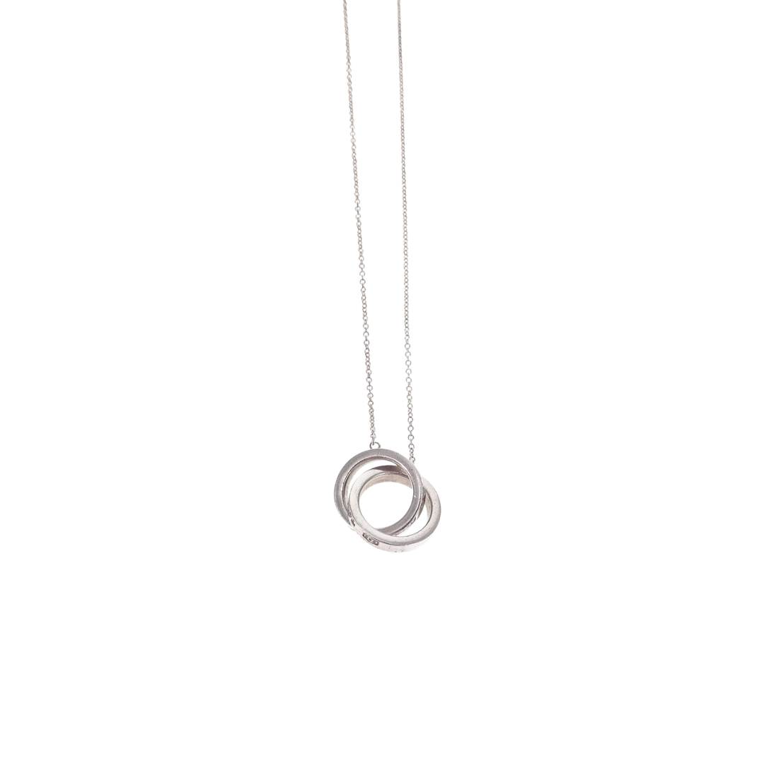 Tiffany & Co 925 Sterling Silver 1837 Interlocking Circles Pendant