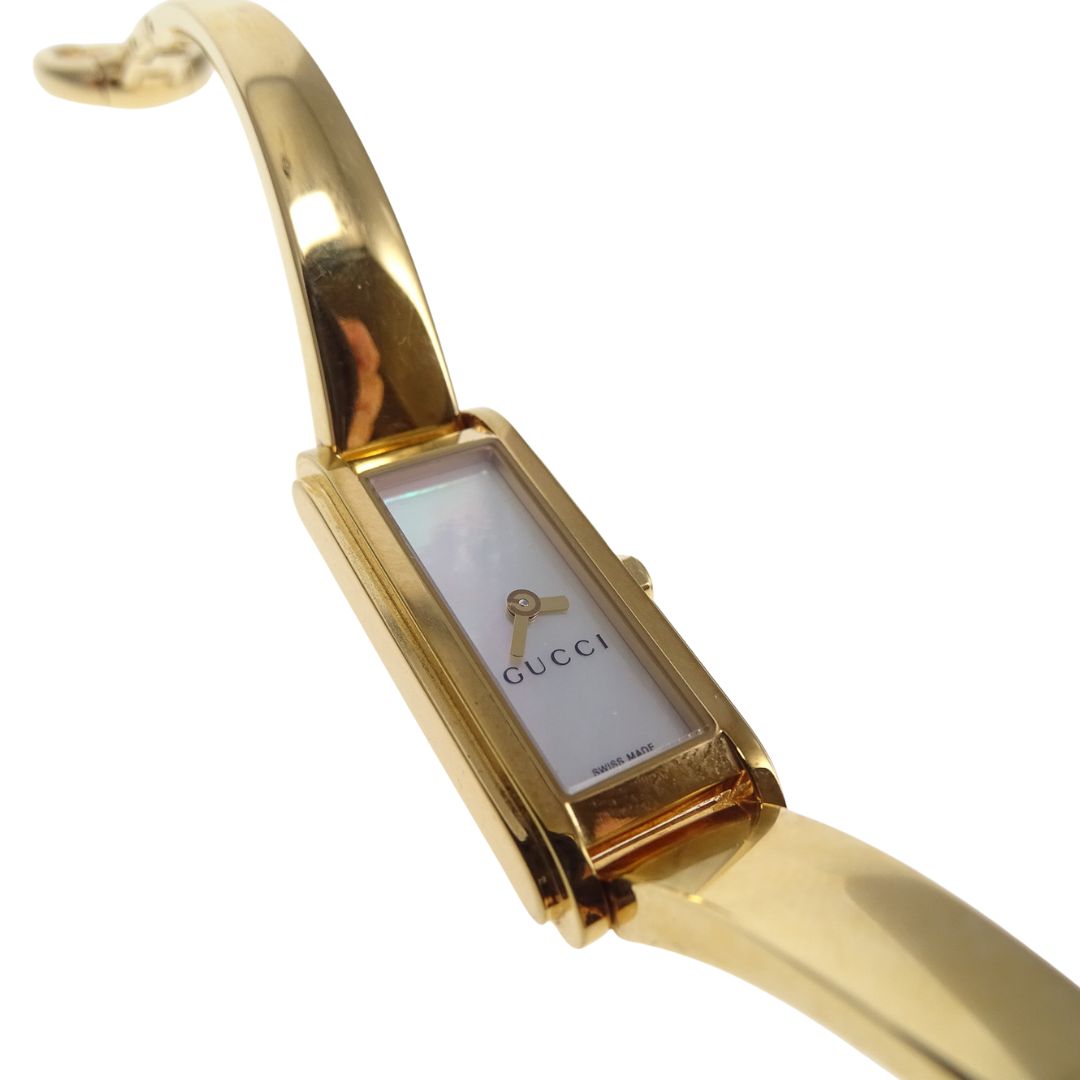 Gucci Mother Of Pearl Dial Stainless Steel Gold Watch 109
