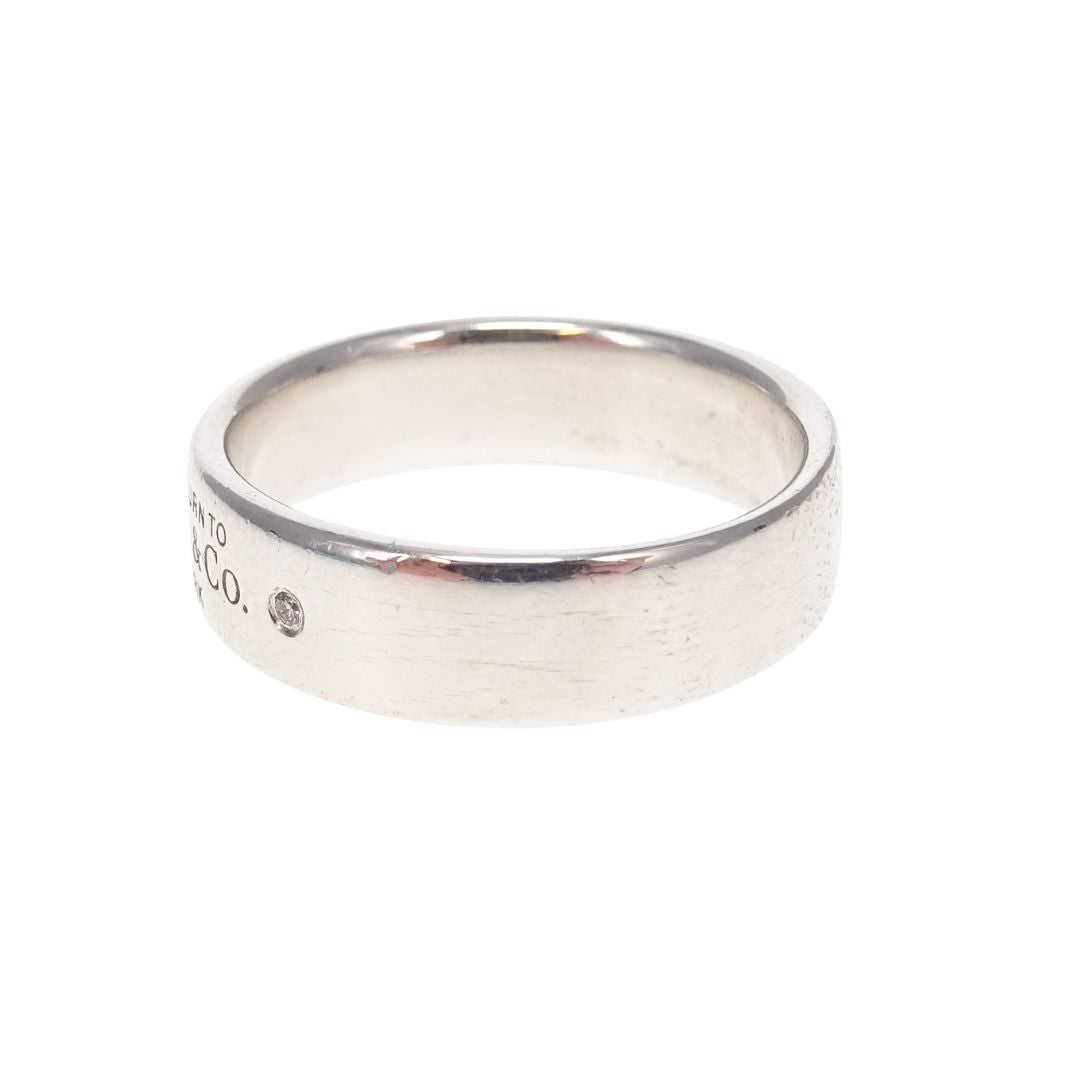 Tiffany & Co RTT Narrow Ring Sterling Silver and Diamonds (size 58)