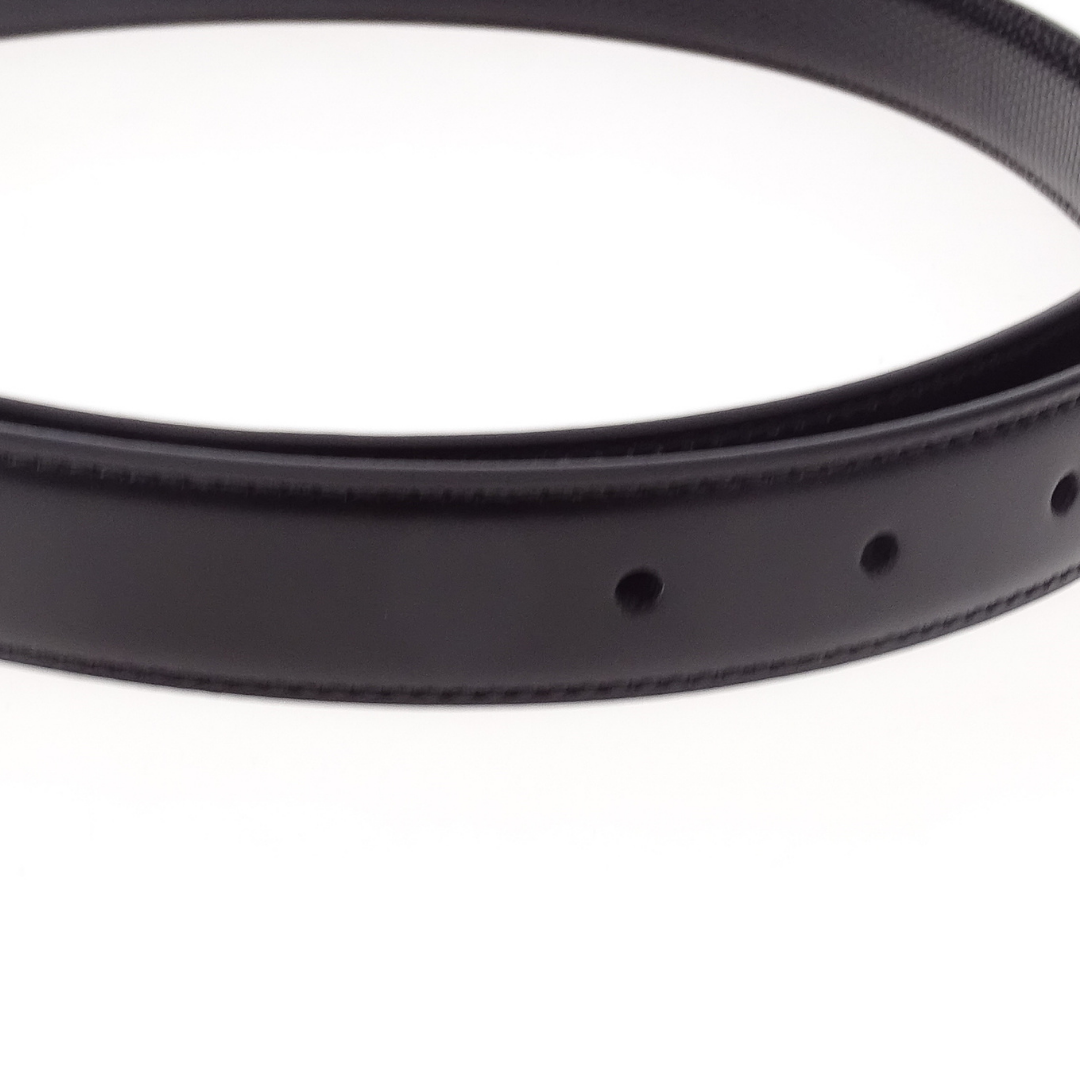Celine Reversible Framed Triomphe Belt Black Calfskin and Lizard Embossed (85cm)
