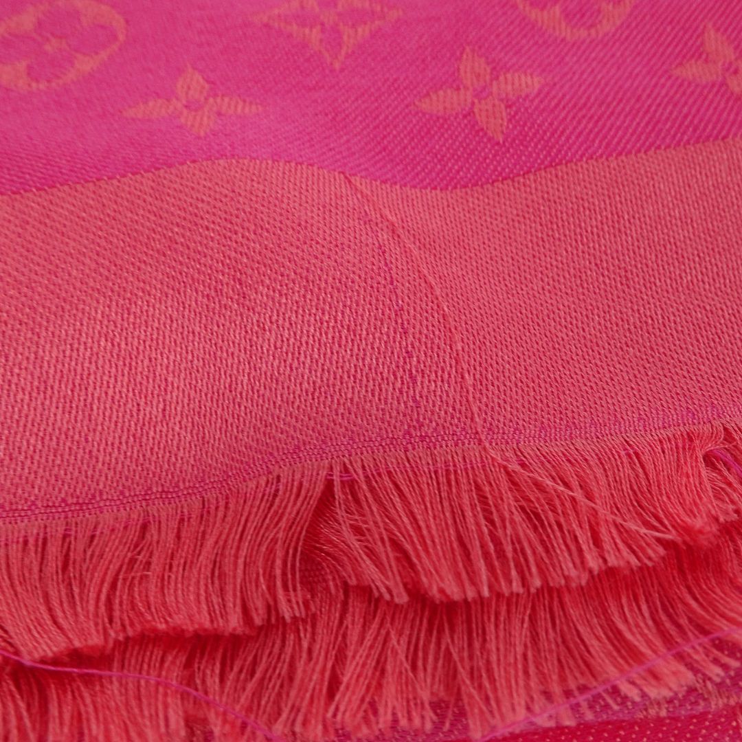 Louis Vuitton Shawl 60% Silk 40% Wool Pink/Orange