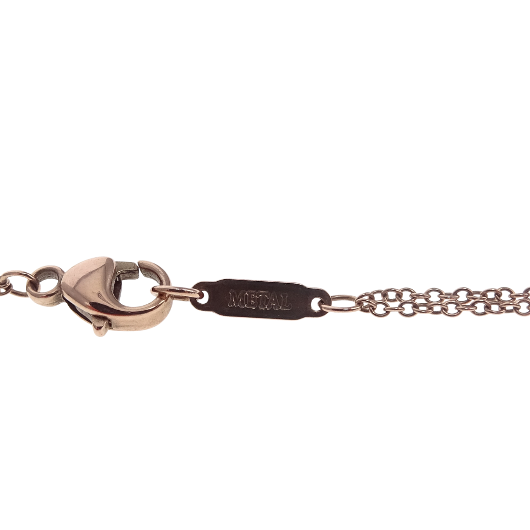 Tiffany & Co Infinity Necklace Double Strand Rubedo Metal