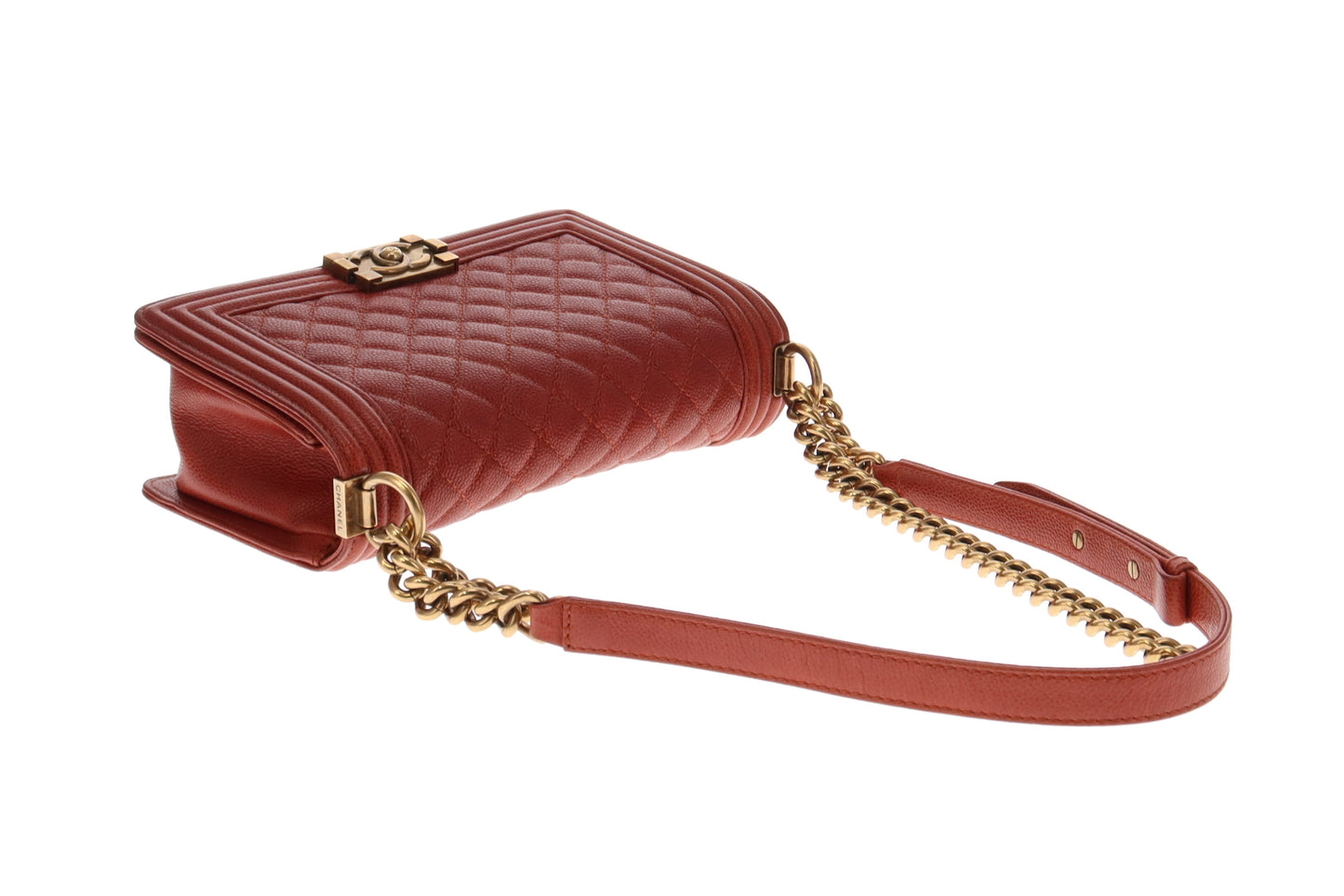 Chanel Rust Caviar Medium Boy Bag 2014/15