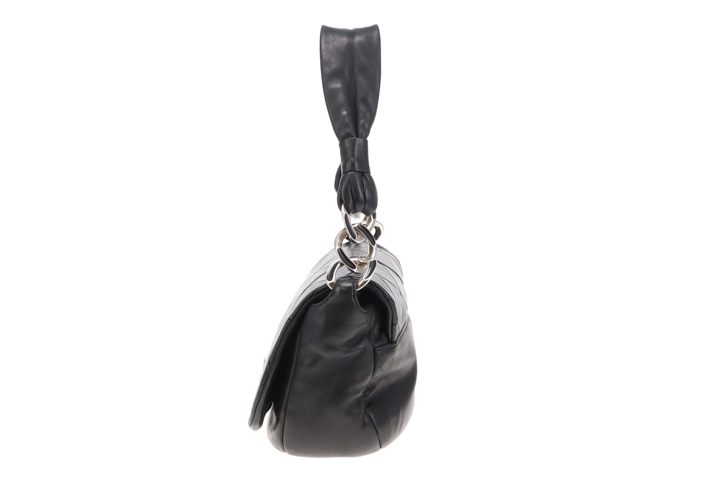 Chanel Black Lambskin SHW Soft Handle Seasonal Flap Bag 2006/08