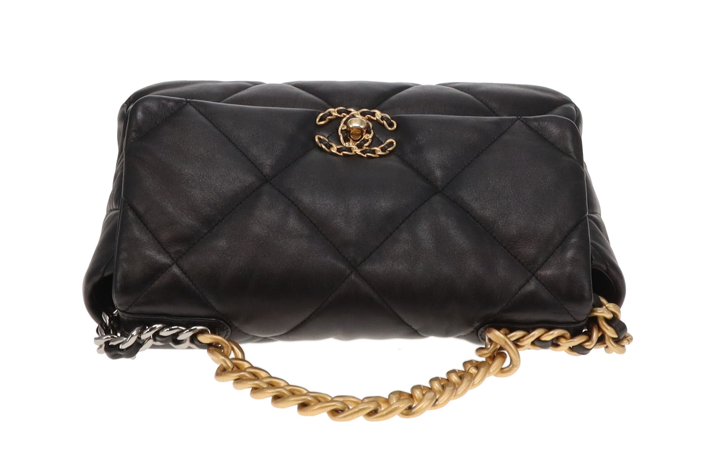 Chanel 19 Black Shiny Lambskin Large 2022