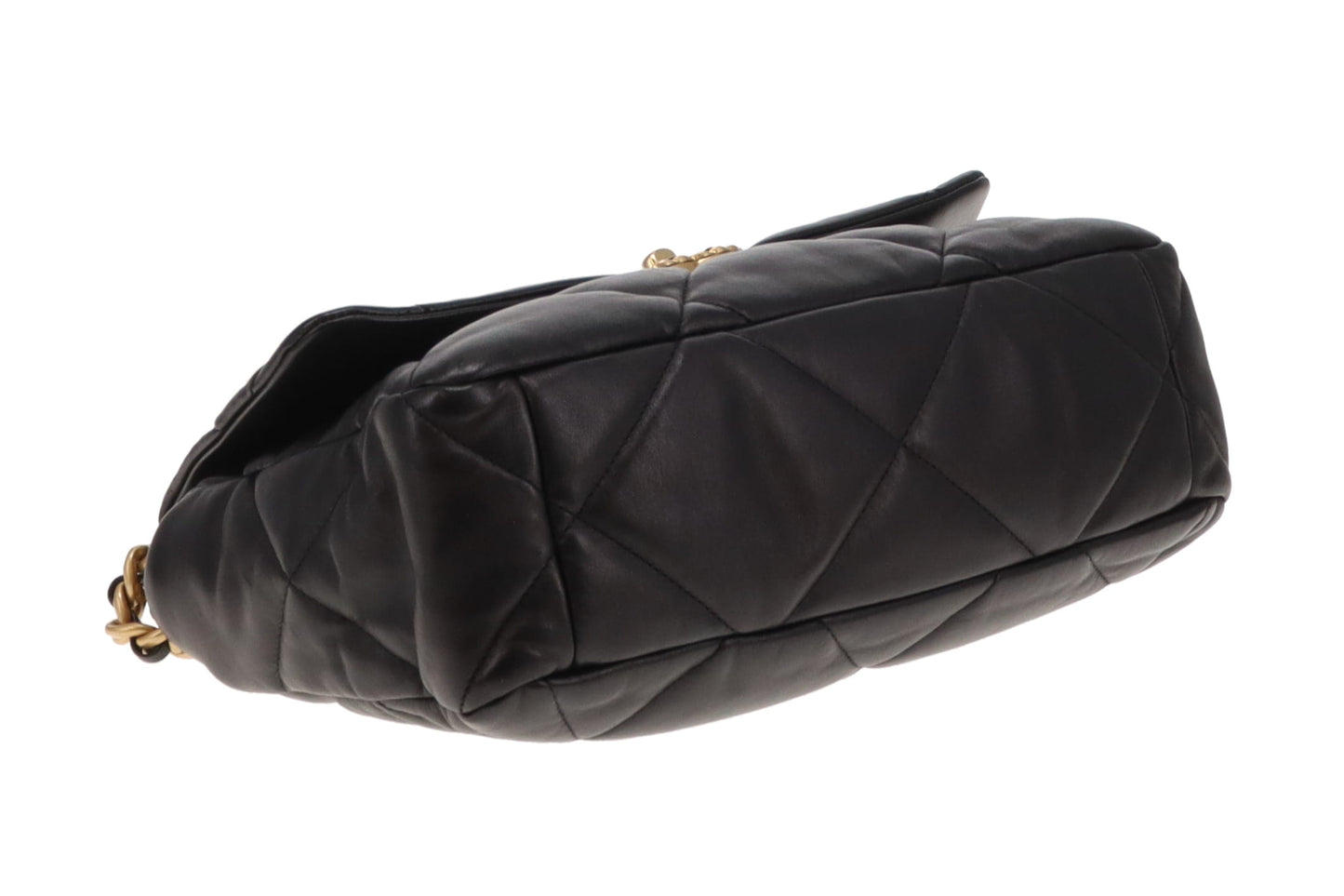 Chanel 19 Black Shiny Lambskin Large 2022