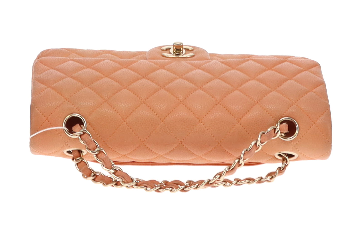 Chanel Classic Medium Double Flap Peach Caviar Leather GH 2012