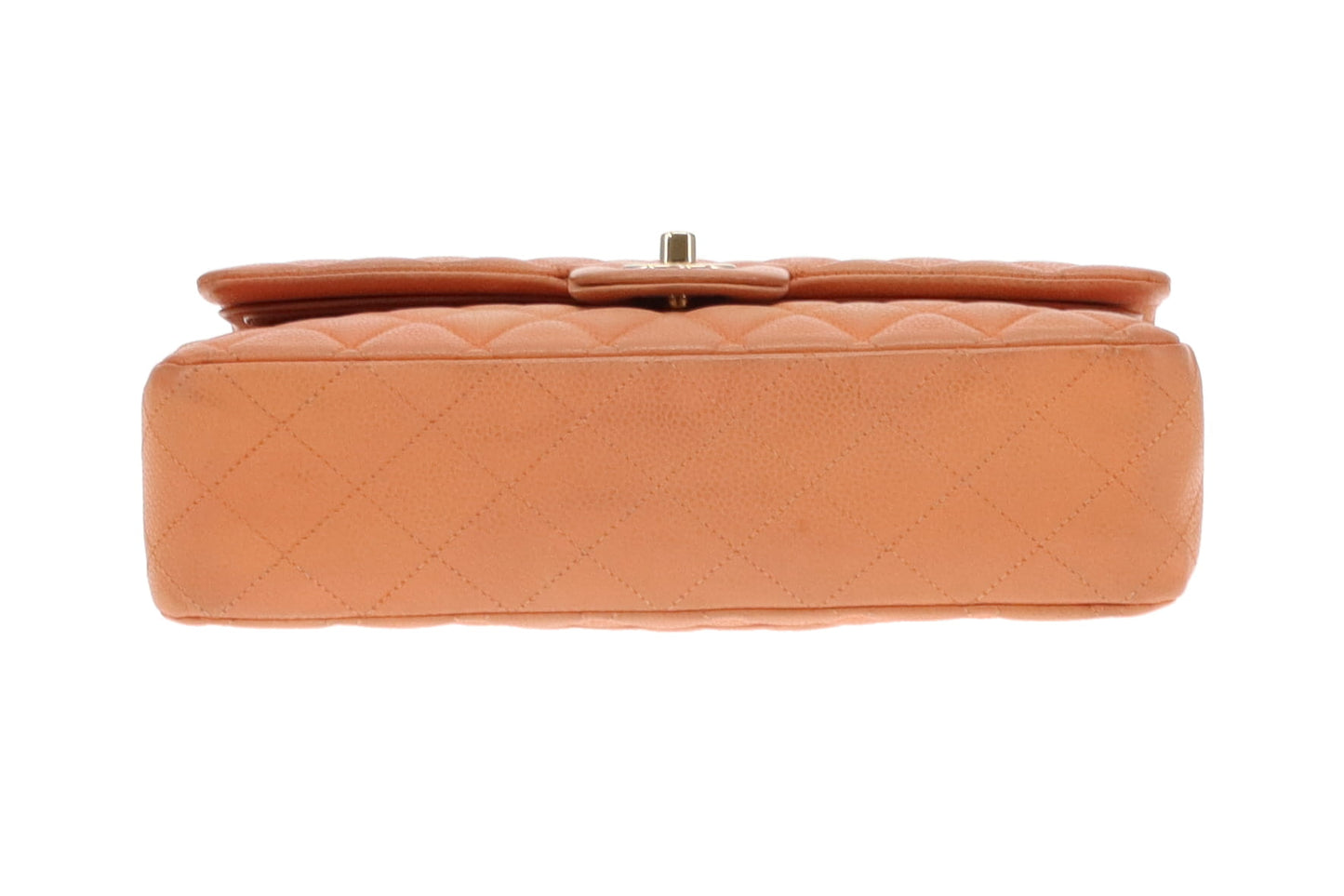 Chanel Classic Medium Double Flap Peach Caviar Leather GH 2012