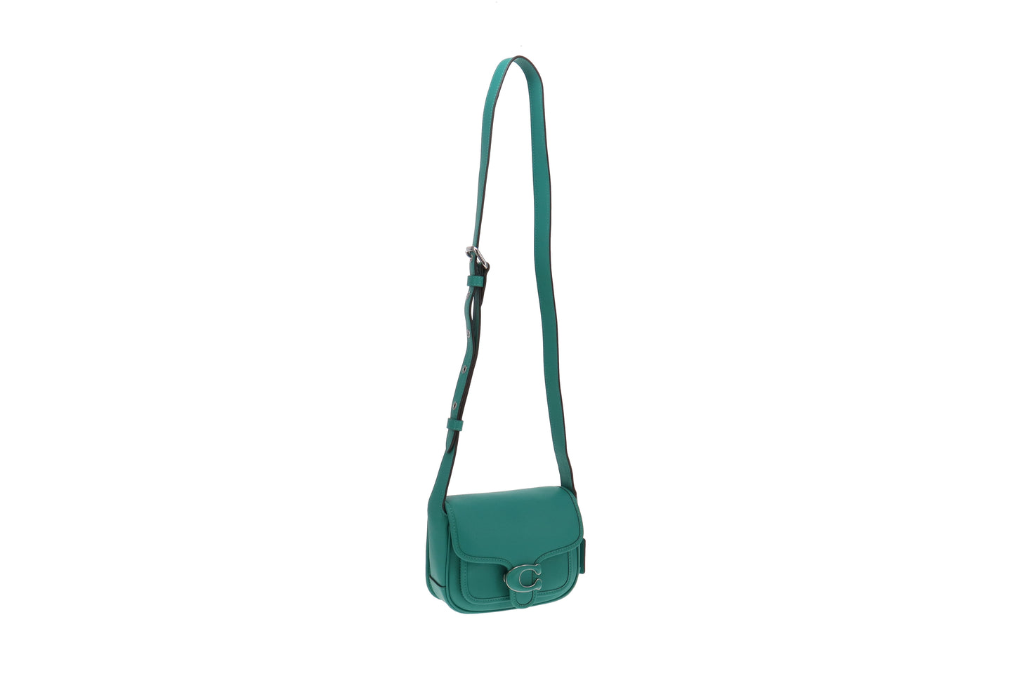 Coach Bright Green Glovetanned Leather Tabby Messenger
