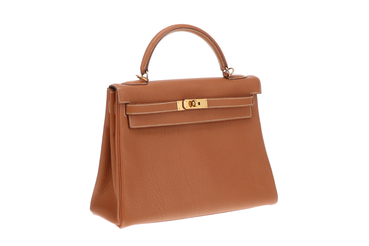 Hermes Kelly 32 In Gold Togo Leather 2003 Vintage