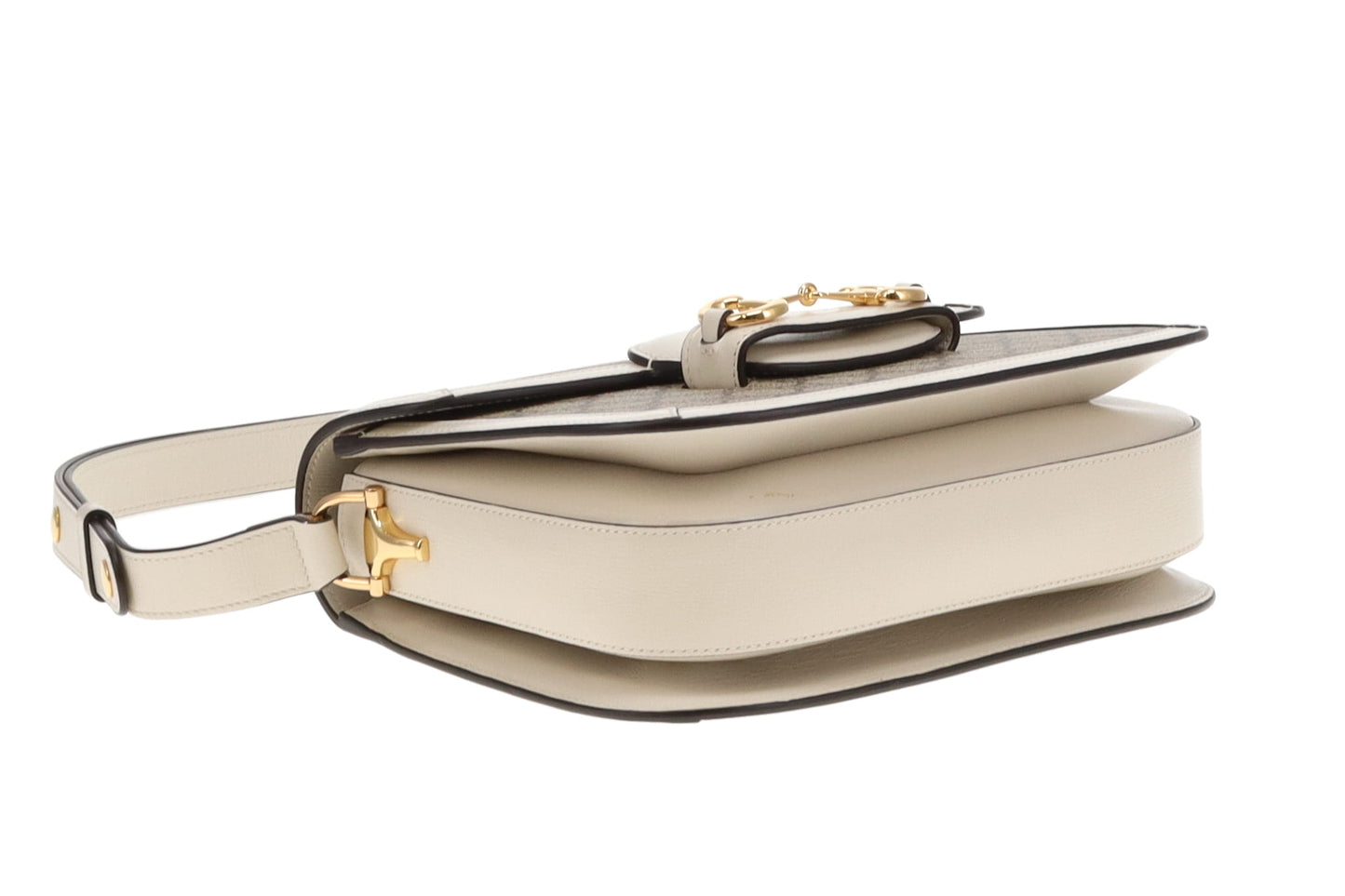 Gucci Horsebit 1955 Medium Shoulder Bag Ivory