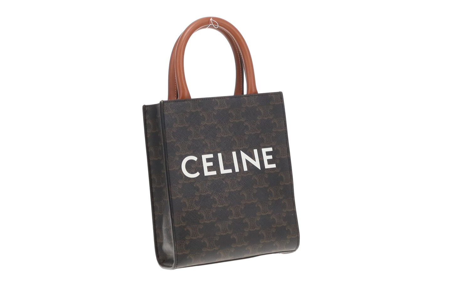 Celine Vertical Cabas Tote Mini Triomphe Canvas