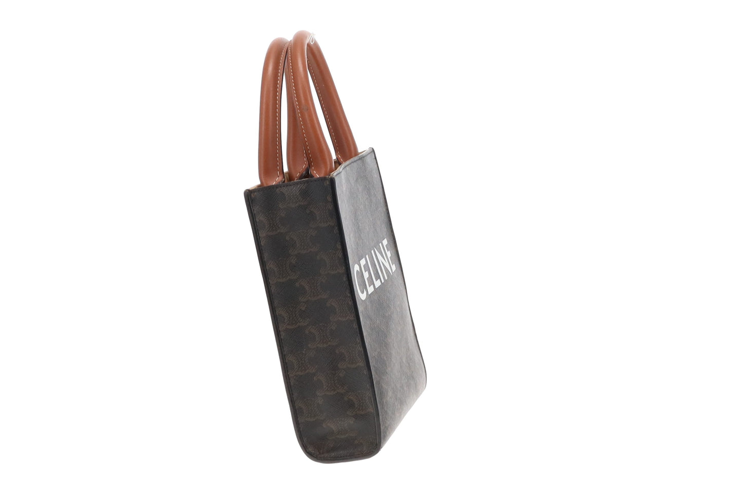 Celine Vertical Cabas Tote Mini Triomphe Canvas