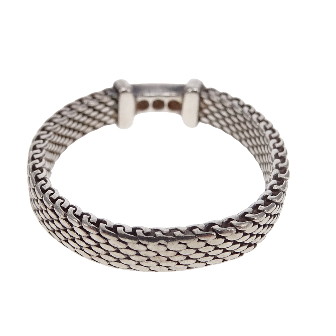 Tiffany & Co. Somerset Mesh Diamond Ring in Silver