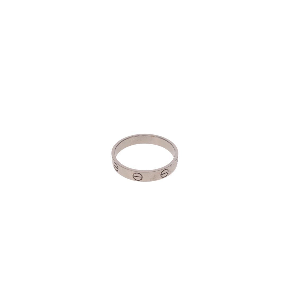 Cartier 18k White Gold Love Wedding Band Size 57