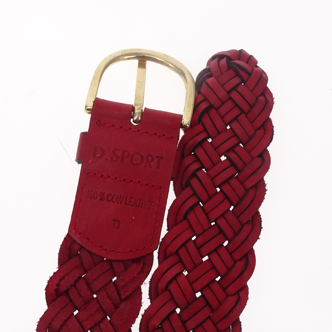 D Sport Large Woven Belt Red