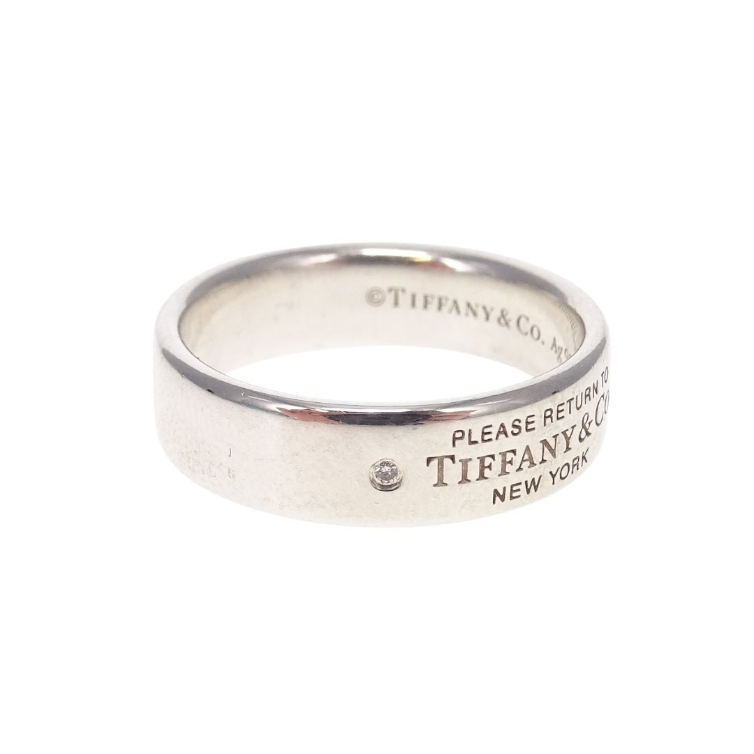 Tiffany & Co RTT Narrow Ring Sterling Silver and Diamonds (size 58)