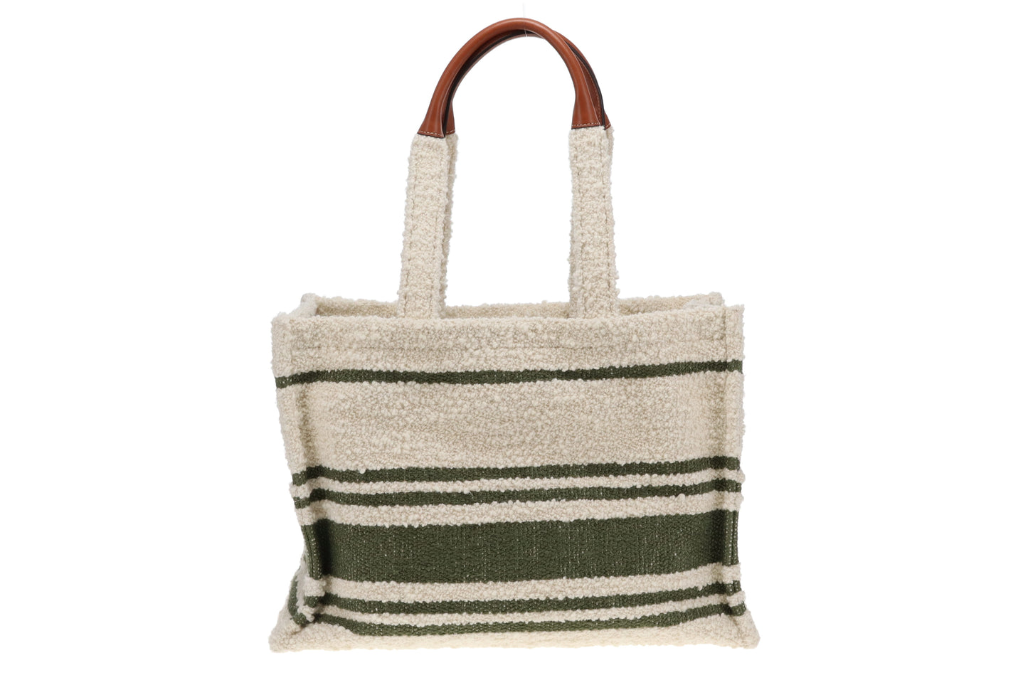 Celine Triomphe Horizontal Cabas Cream and Khaki Cotton 2022