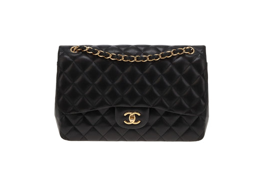Chanel Classic Jumbo Double Flap Black Lambskin GHW 2015/16