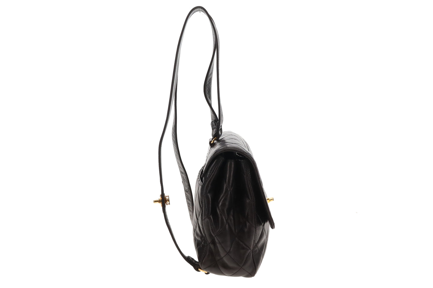 Chanel Black Lambskin Leather GHW CC Backpack 1994/96