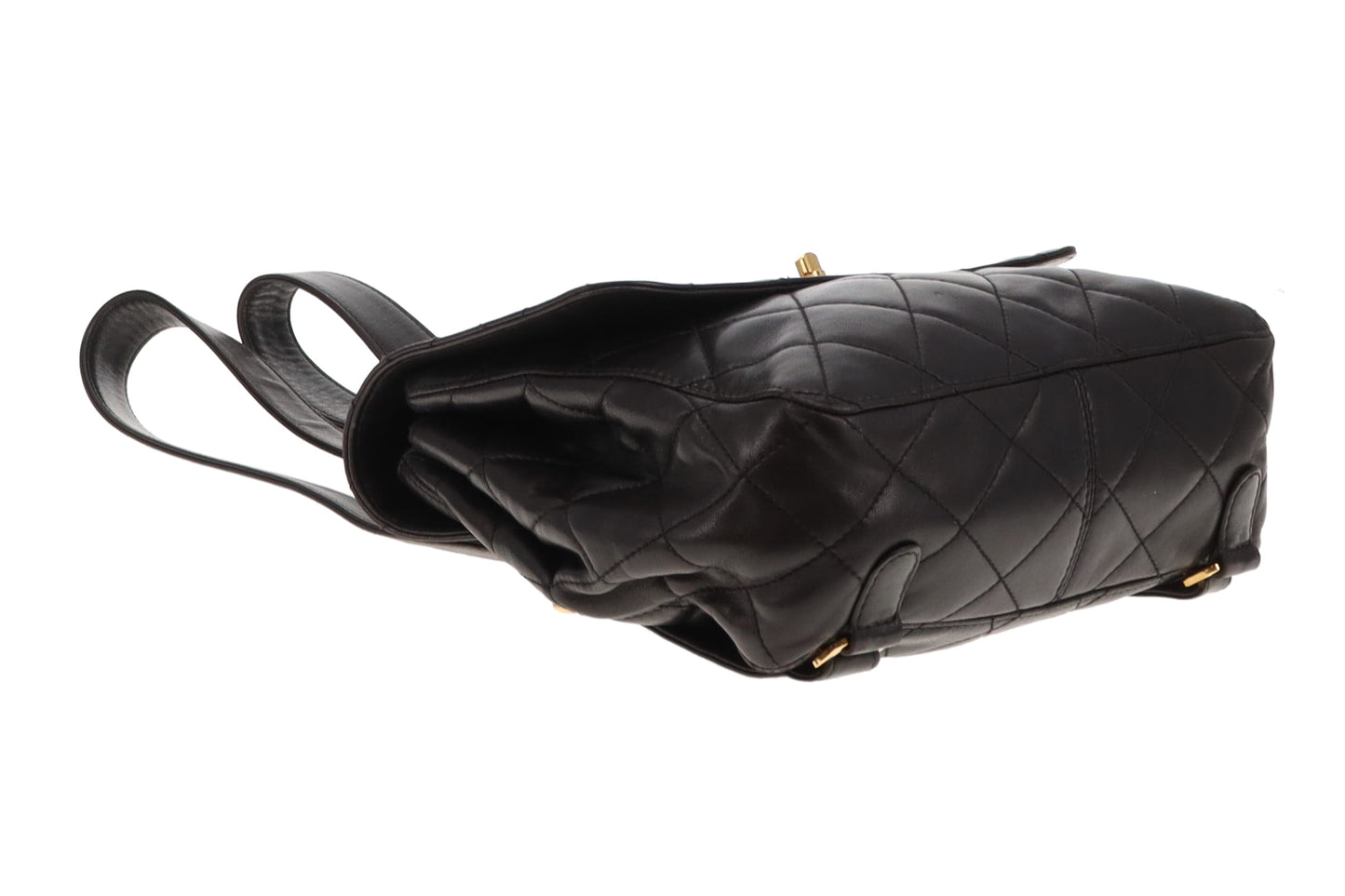 Chanel Black Lambskin Leather GHW CC Backpack 1994/96