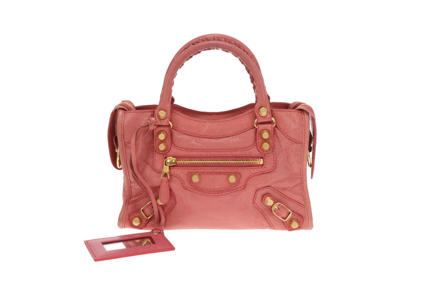 Balenciaga Mini City Salmon Pink Leather