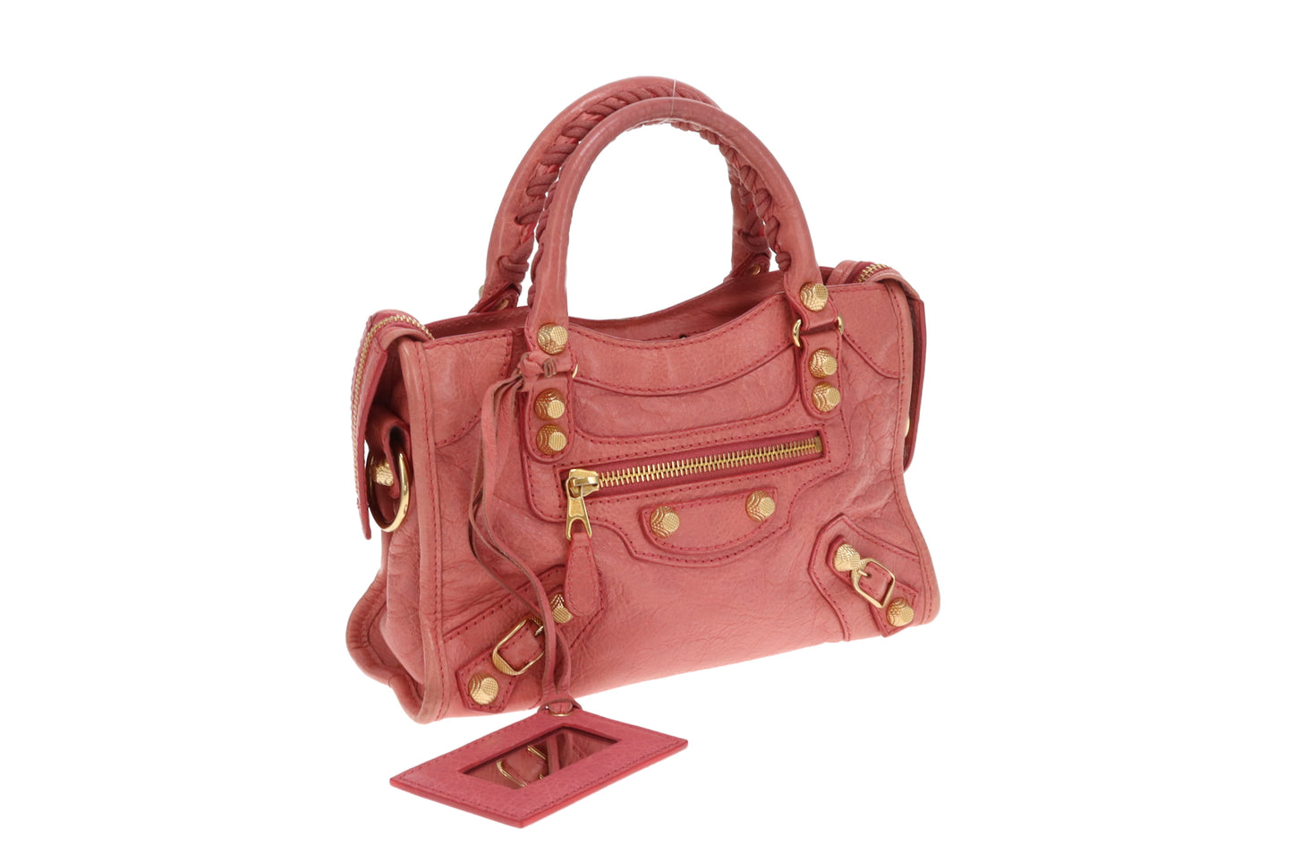 Balenciaga Mini City Salmon Pink Leather