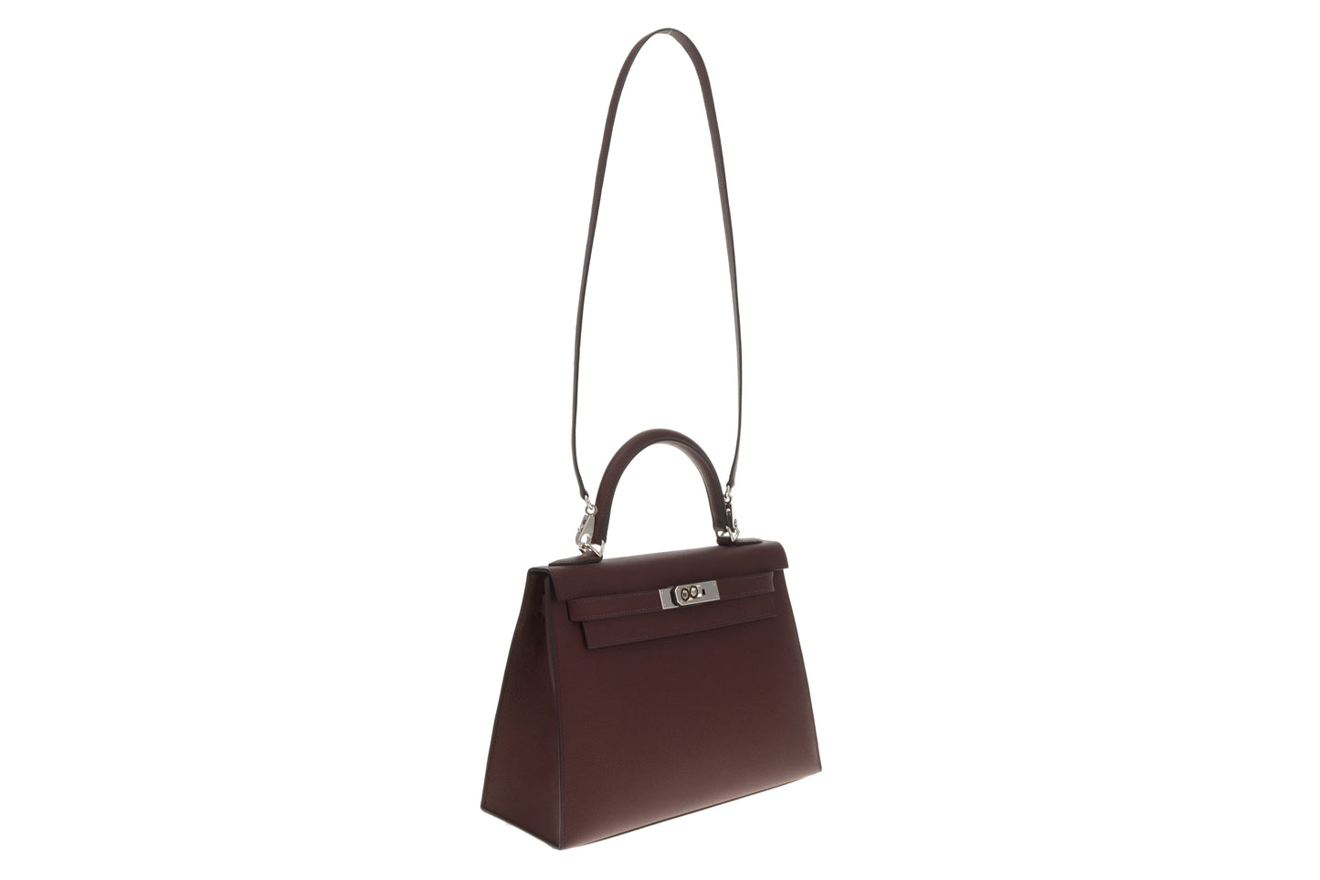 Hermes Kelly 28 Sellier Rouge H Epsom and Palladium HW 2022