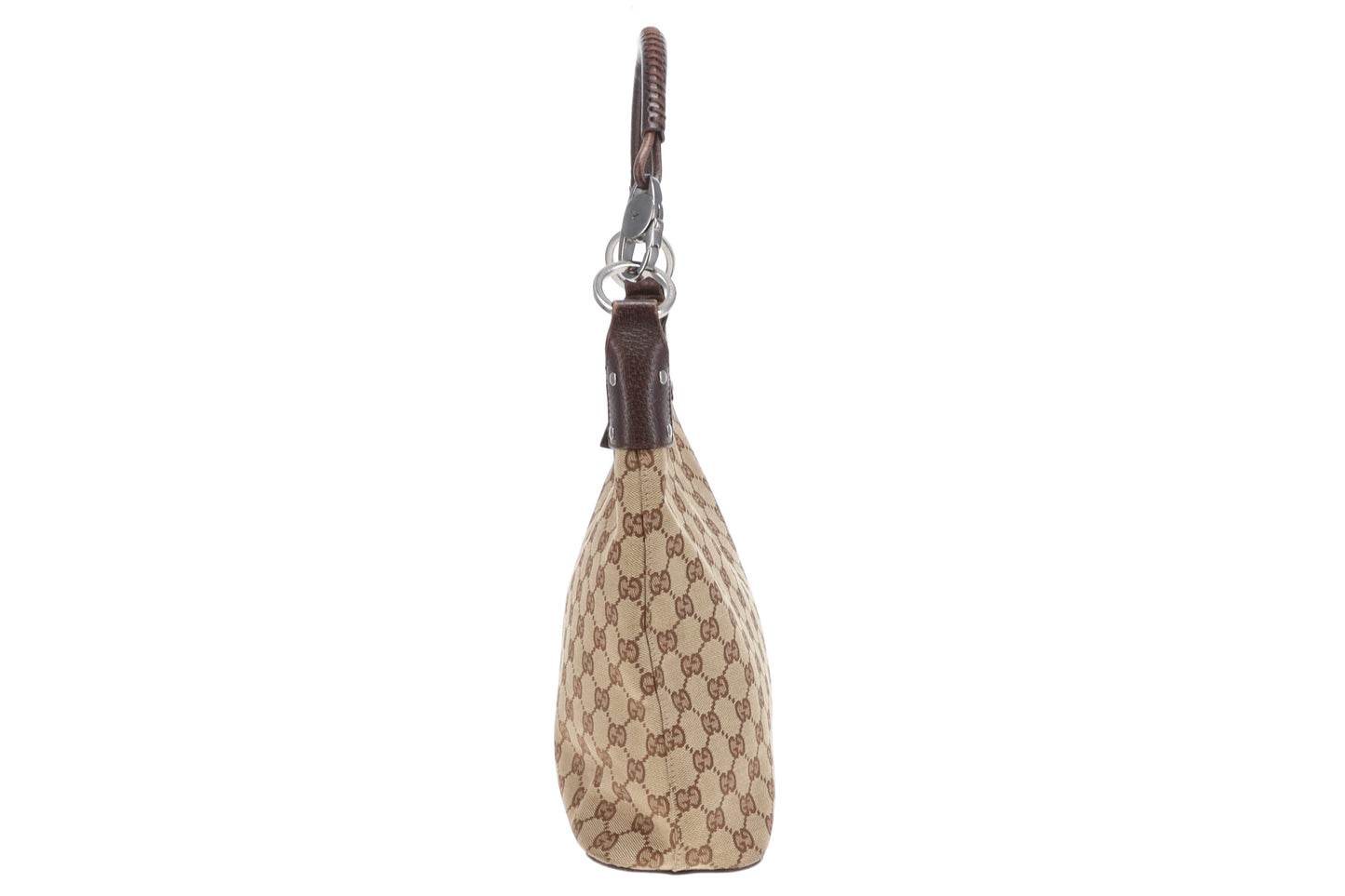 Gucci Twins GG Canvas Hobo Whipstich Handle Vintage
