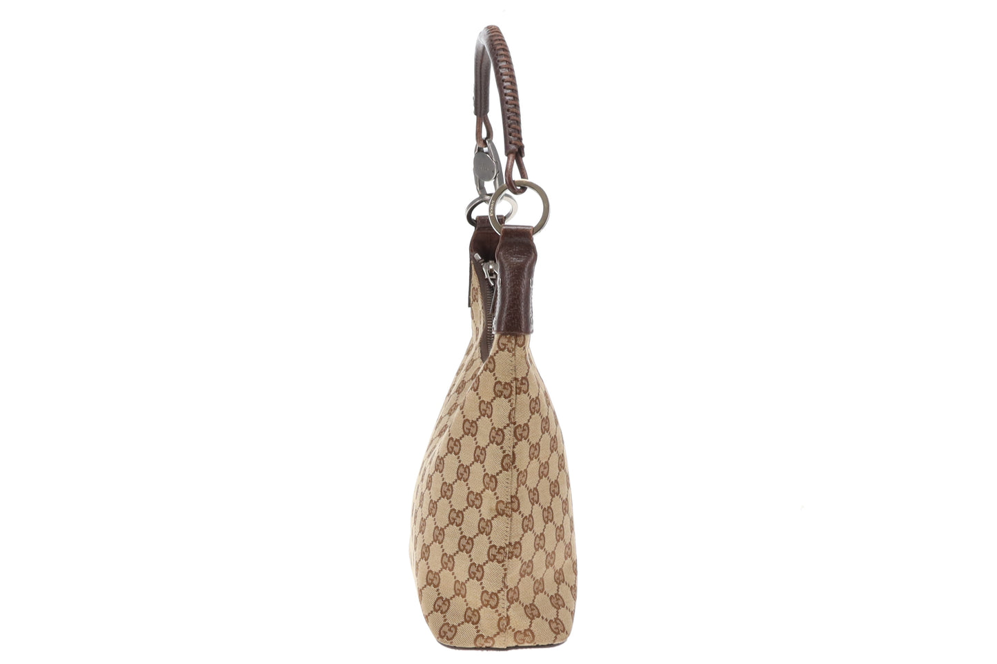 Gucci Twins GG Canvas Hobo Whipstich Handle Vintage