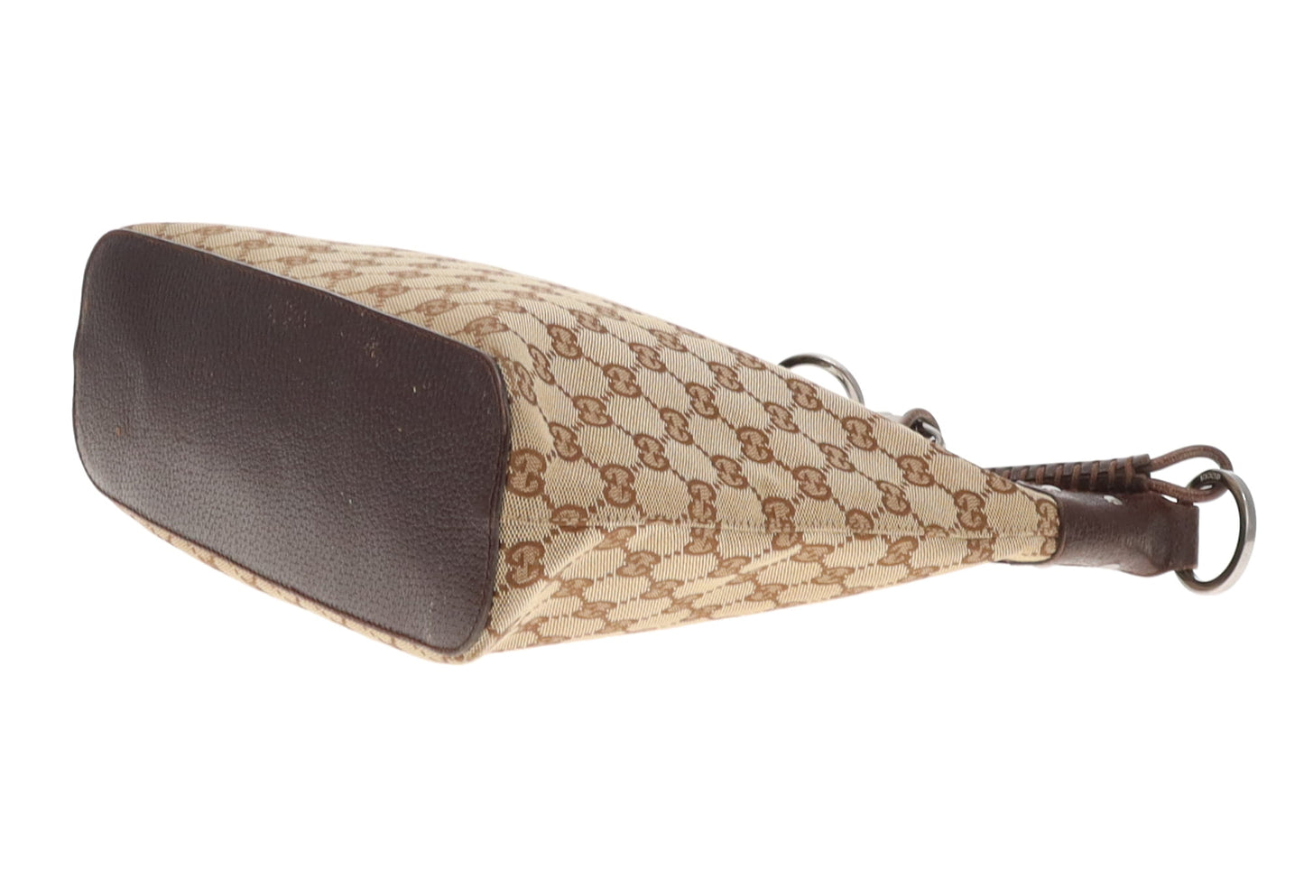 Gucci Twins GG Canvas Hobo Whipstich Handle Vintage