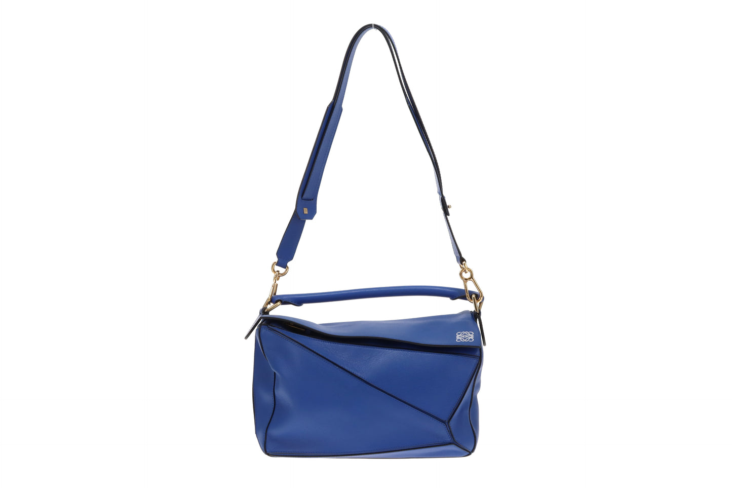 Loewe Puzzle Bag Medium Electric Blue Leather