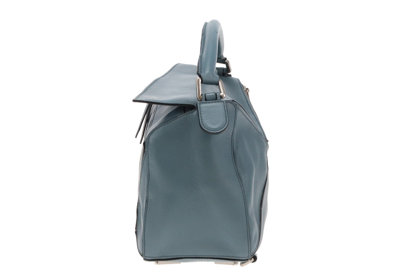 Loewe Puzzle Bag Medium Blue Leather