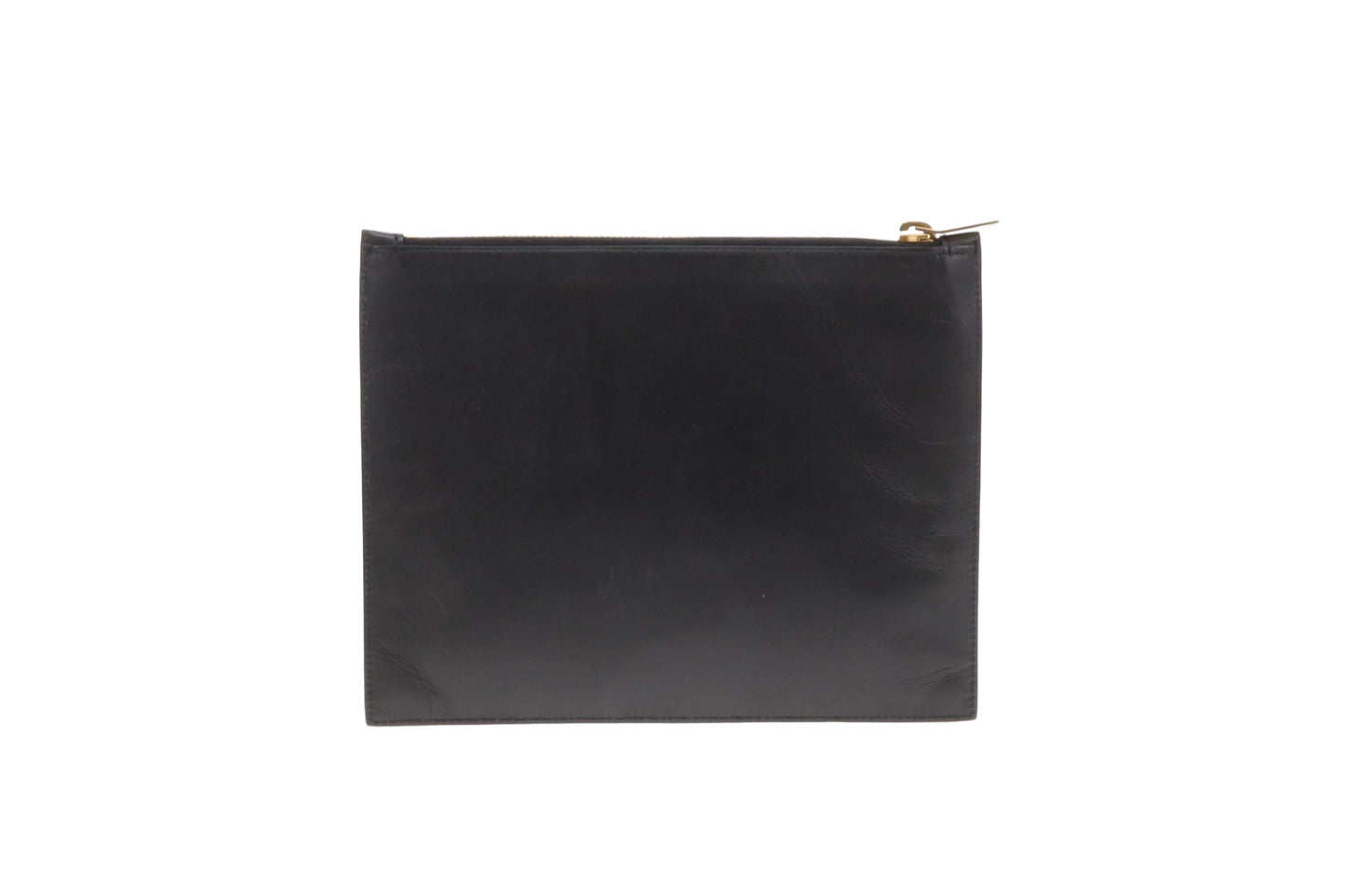 Saint Laurent Black Smooth Leather Paris Pouch With Zips GH