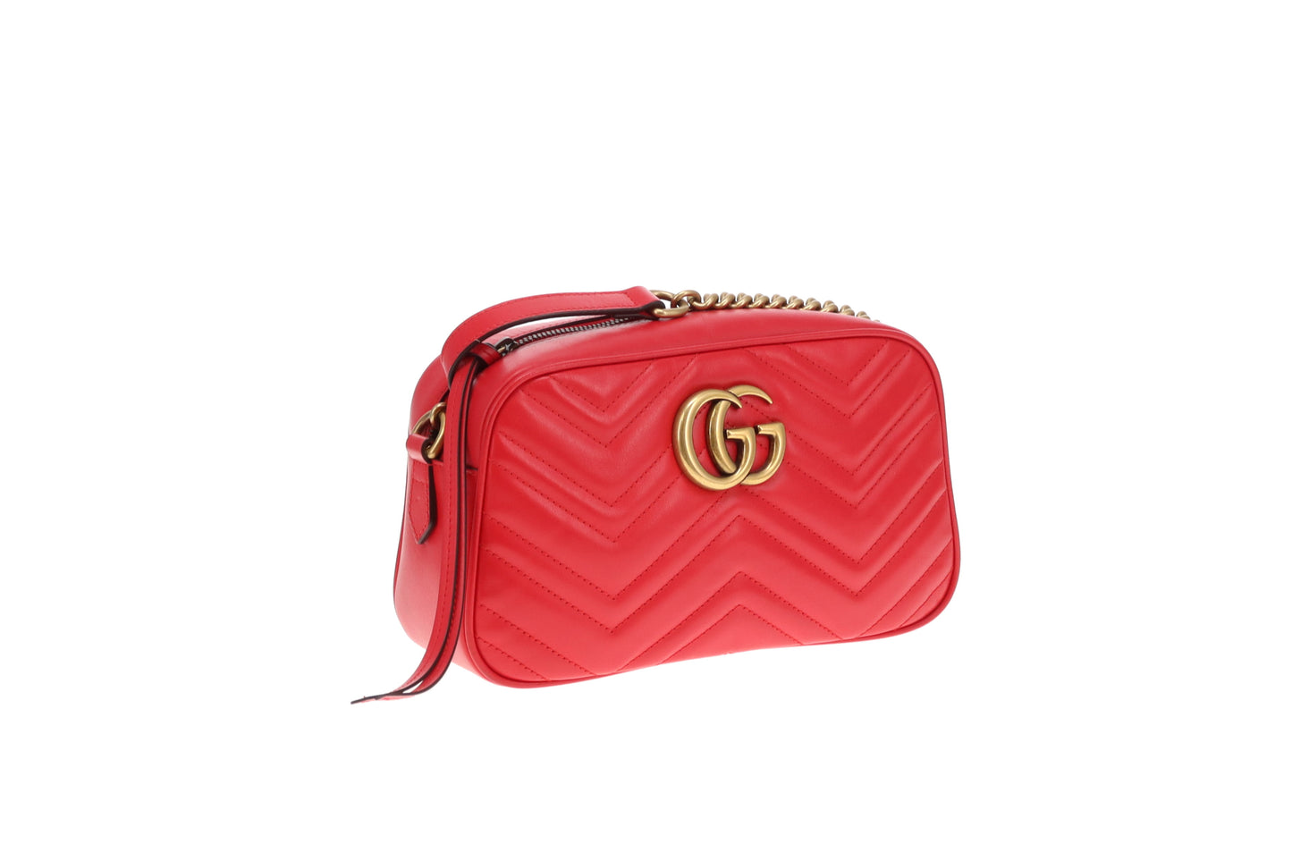 Gucci Marmont Small Camera Bag Red Chevron GH