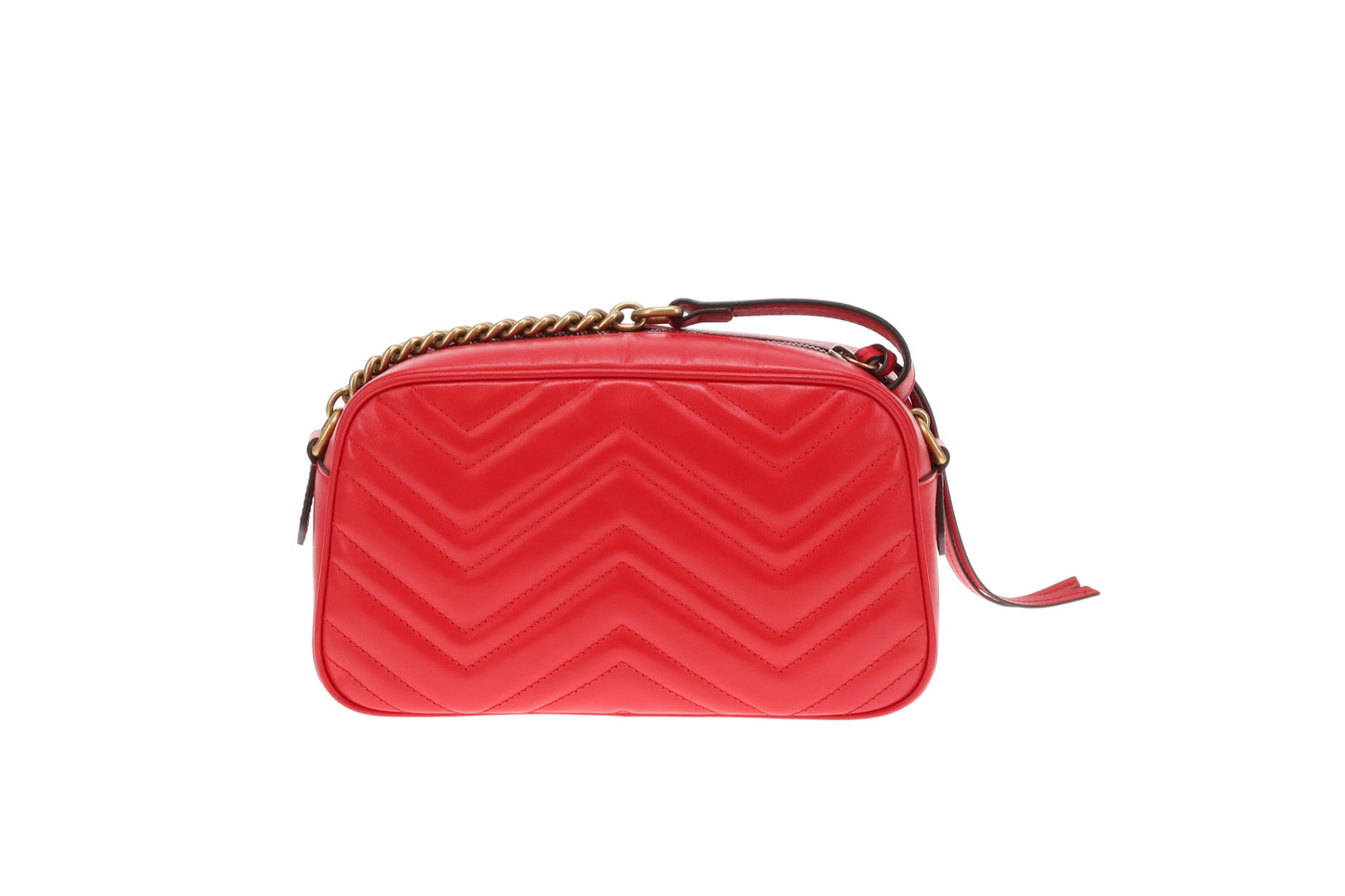 Gucci Marmont Small Camera Bag Red Chevron GH