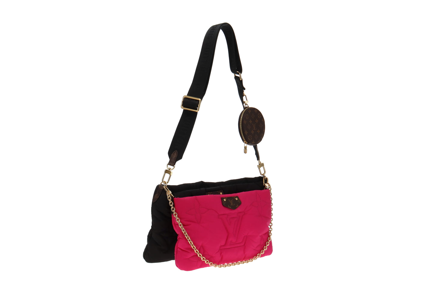 Louis Vuitton Black & Pink ECONYL Maxi Multi Pochette Accessoires