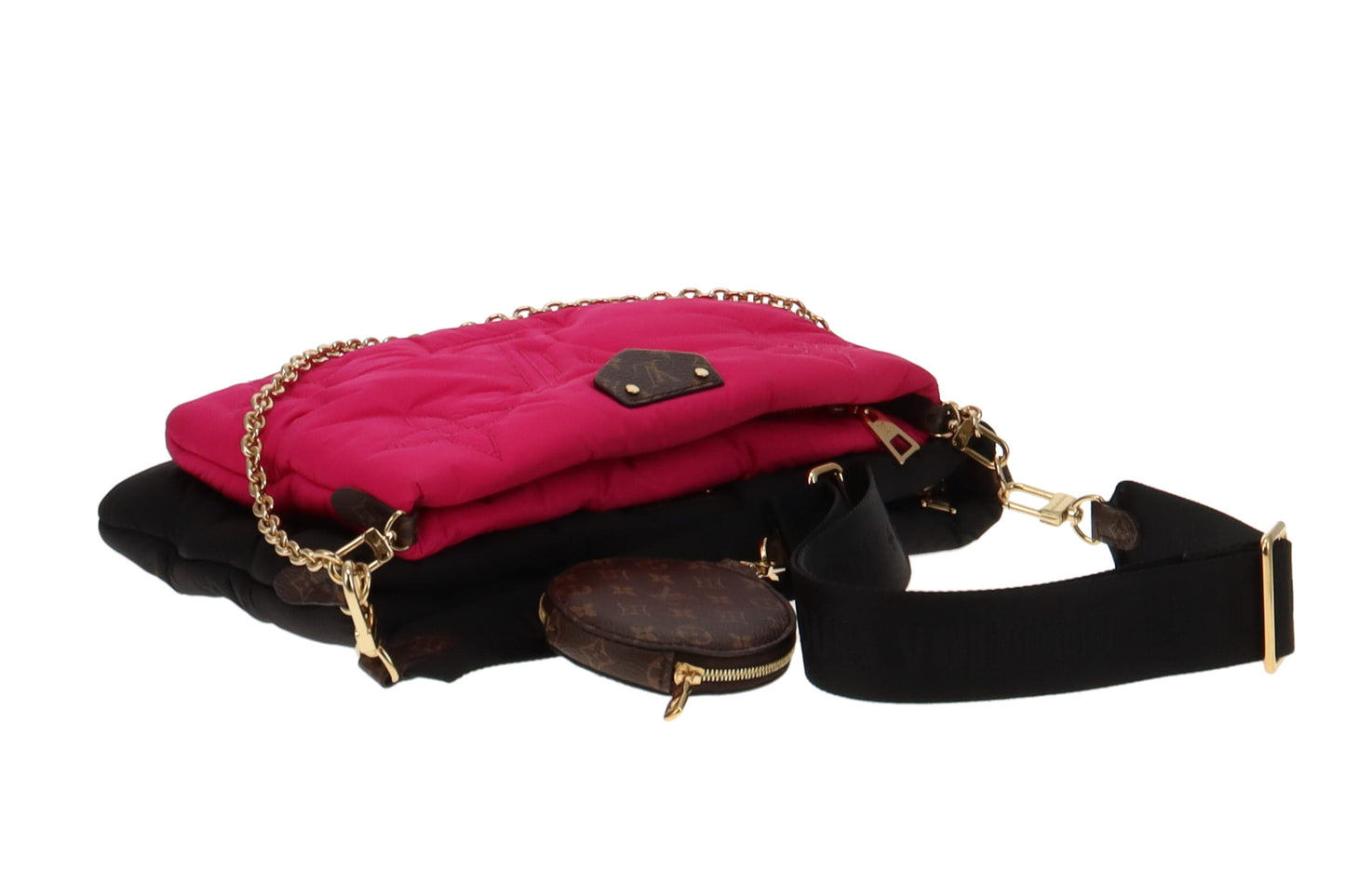 Louis Vuitton Black & Pink ECONYL Maxi Multi Pochette Accessoires