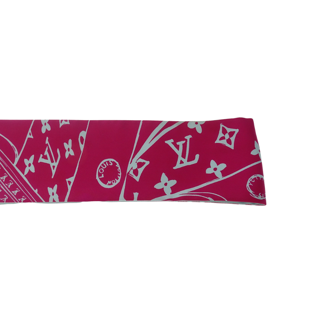 Louis Vuitton Pink and Turquoise Trunk It Twilly