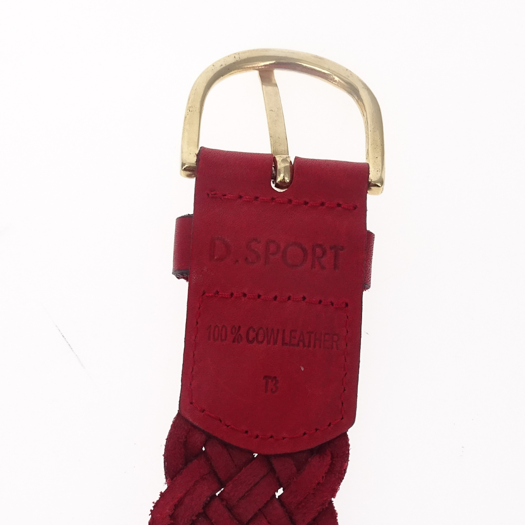 D Sport Large Woven Belt Red