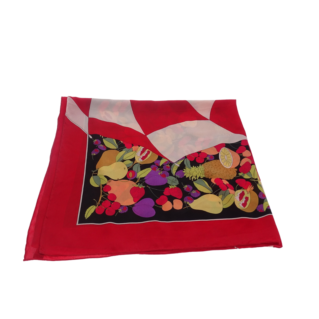 Loewe Vintage Parasol & Fruit Silk Scarf