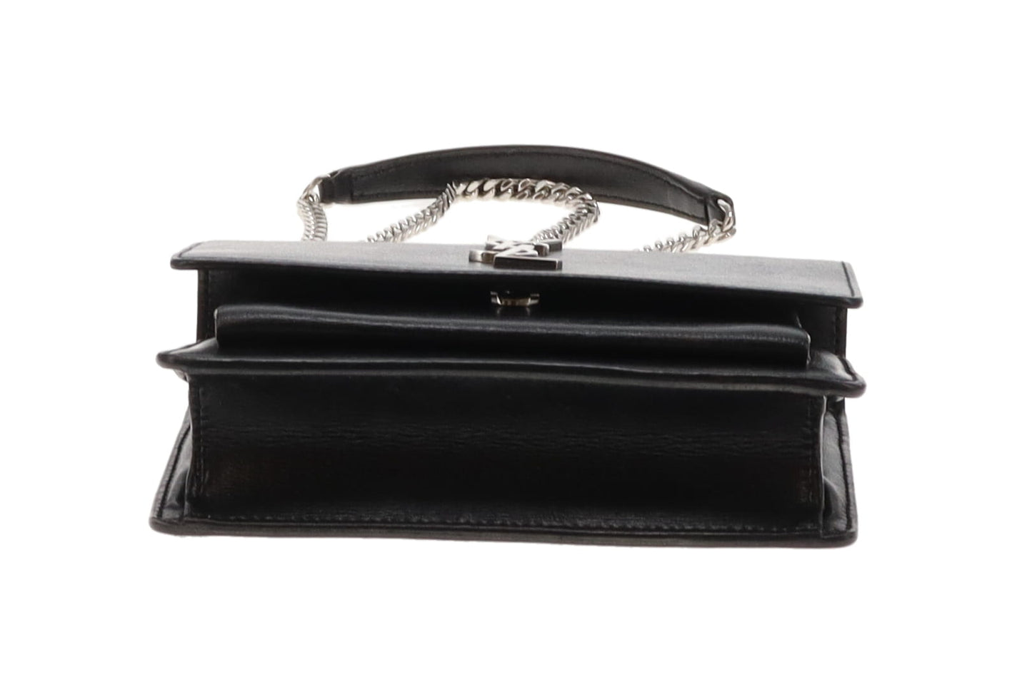 Saint Laurent Sunset Black Leather SHW Mini Bag 2017
