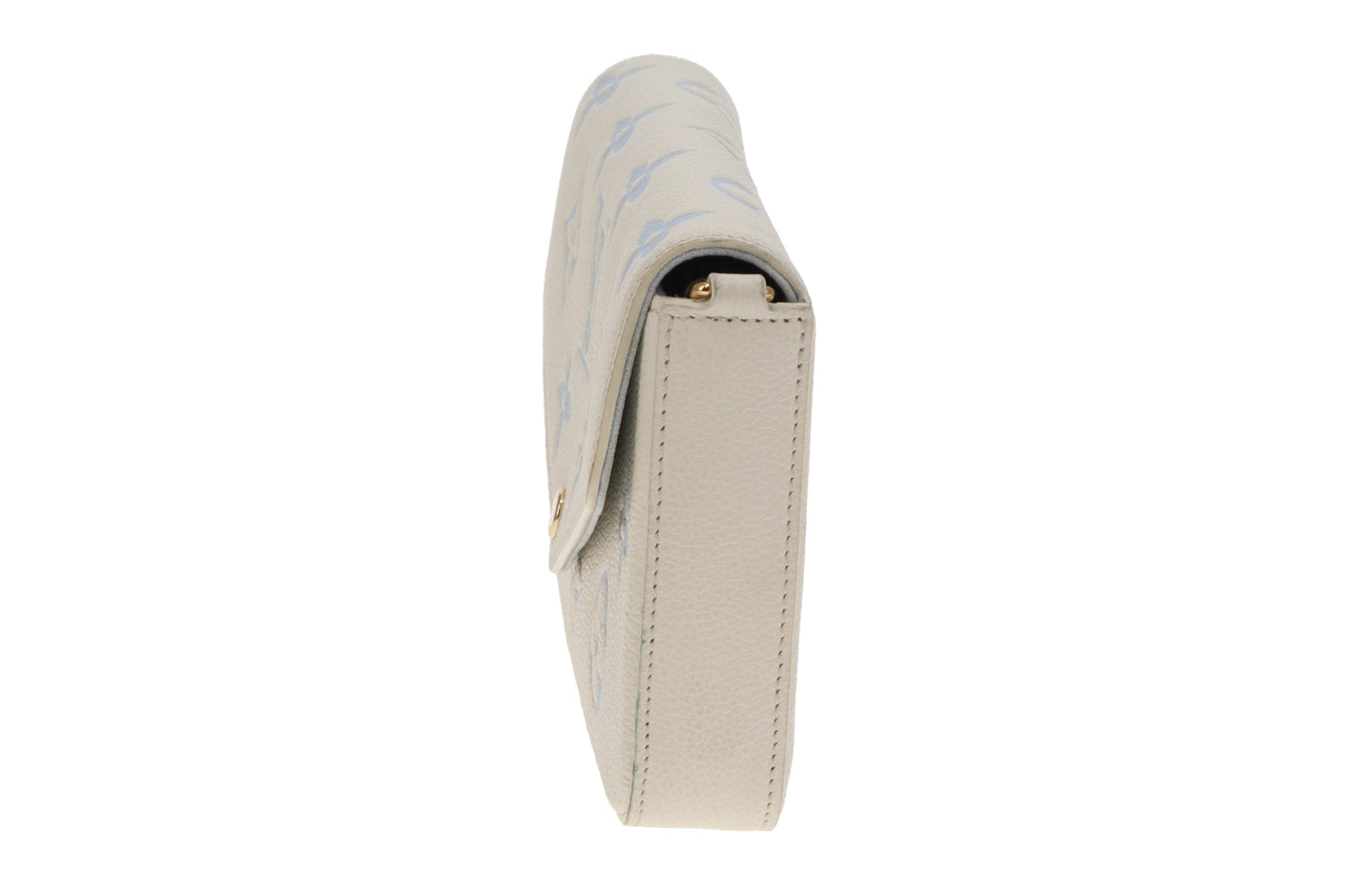 Louis Vuitton Felicie Latte and Candy Blue Giant Empreinte (NFID)