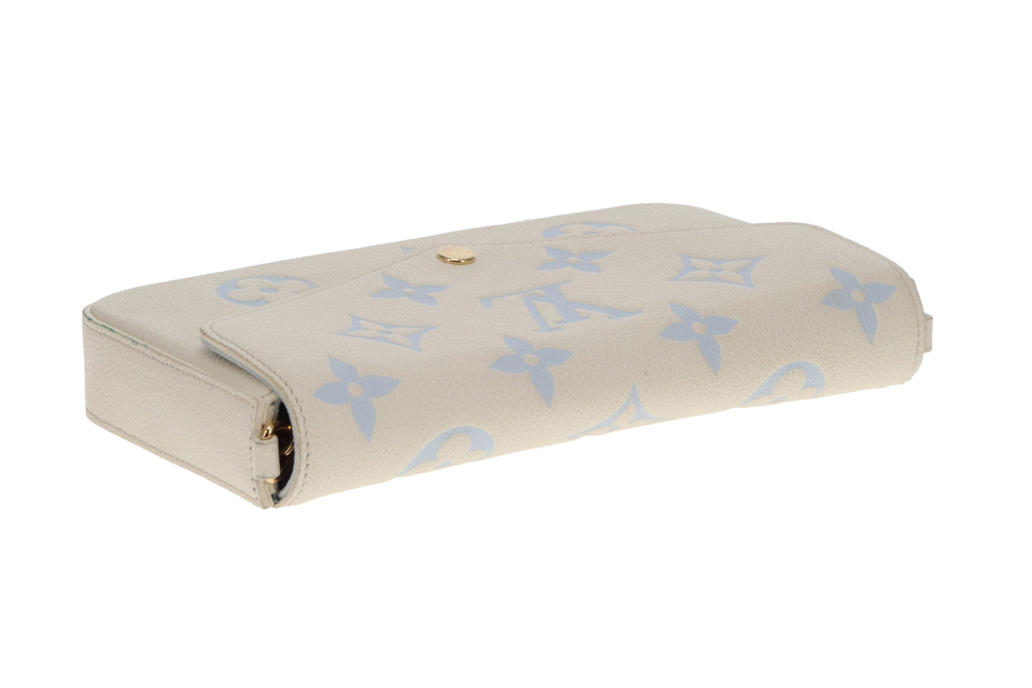Louis Vuitton Felicie Latte and Candy Blue Giant Empreinte (NFID)