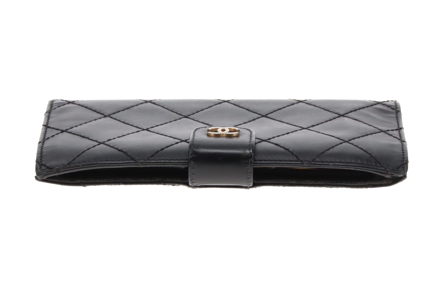 Chanel Vintage Folded Wallet Black SHW