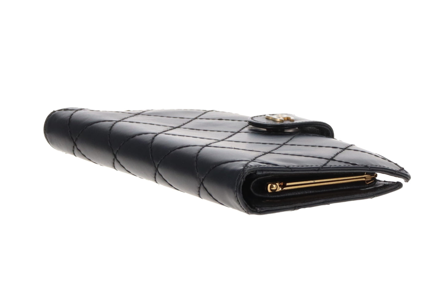 Chanel Vintage Folded Wallet Black SHW