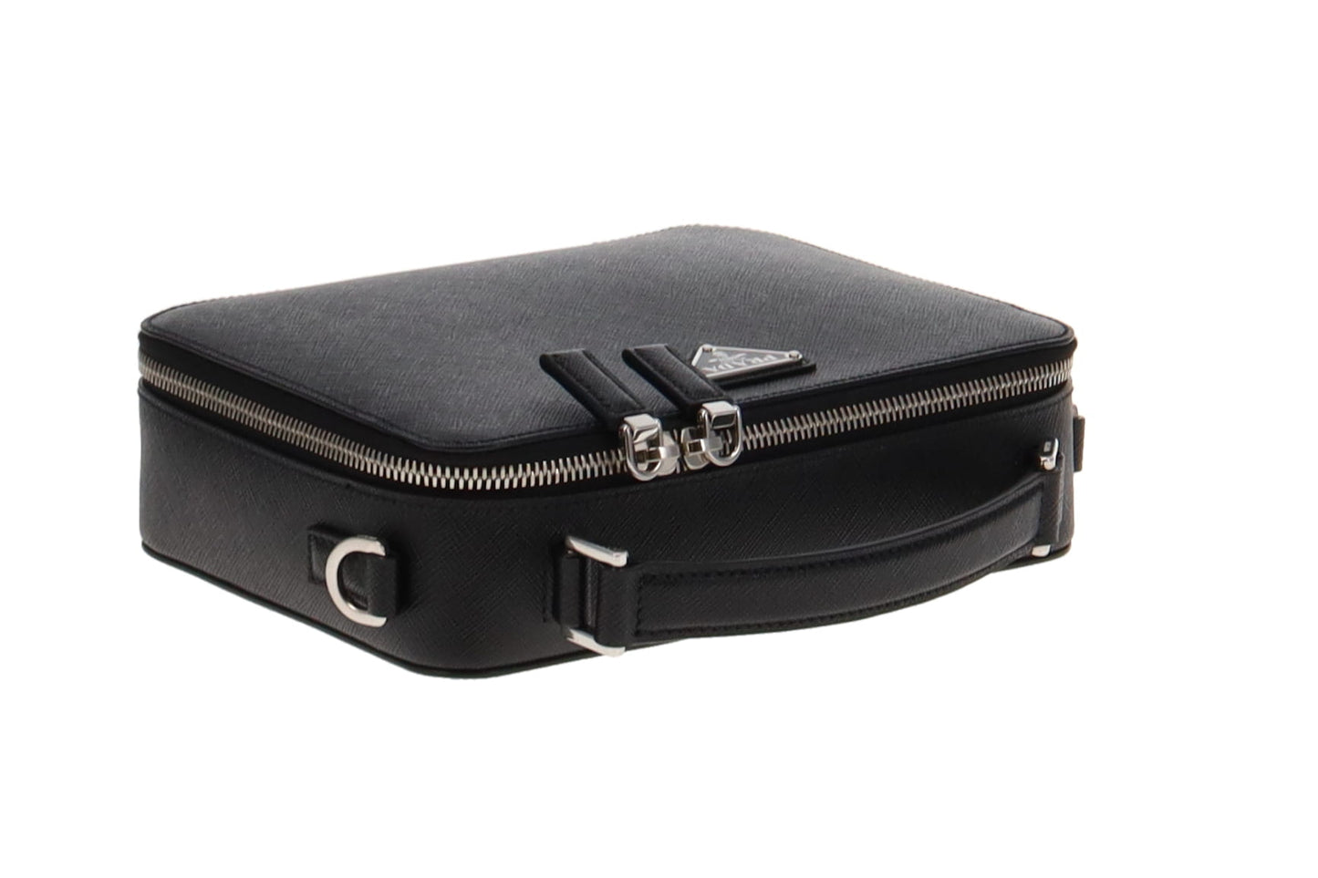 Prada Nero Saffiano Travel Brique Bag