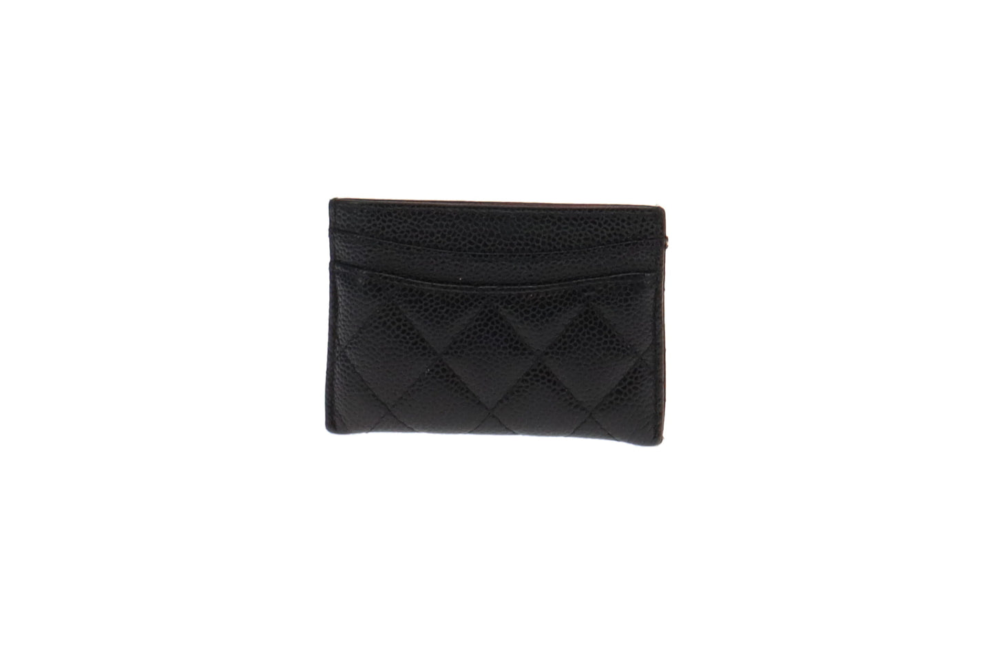 Chanel Black Caviar Leather Classic Card Holder 2016