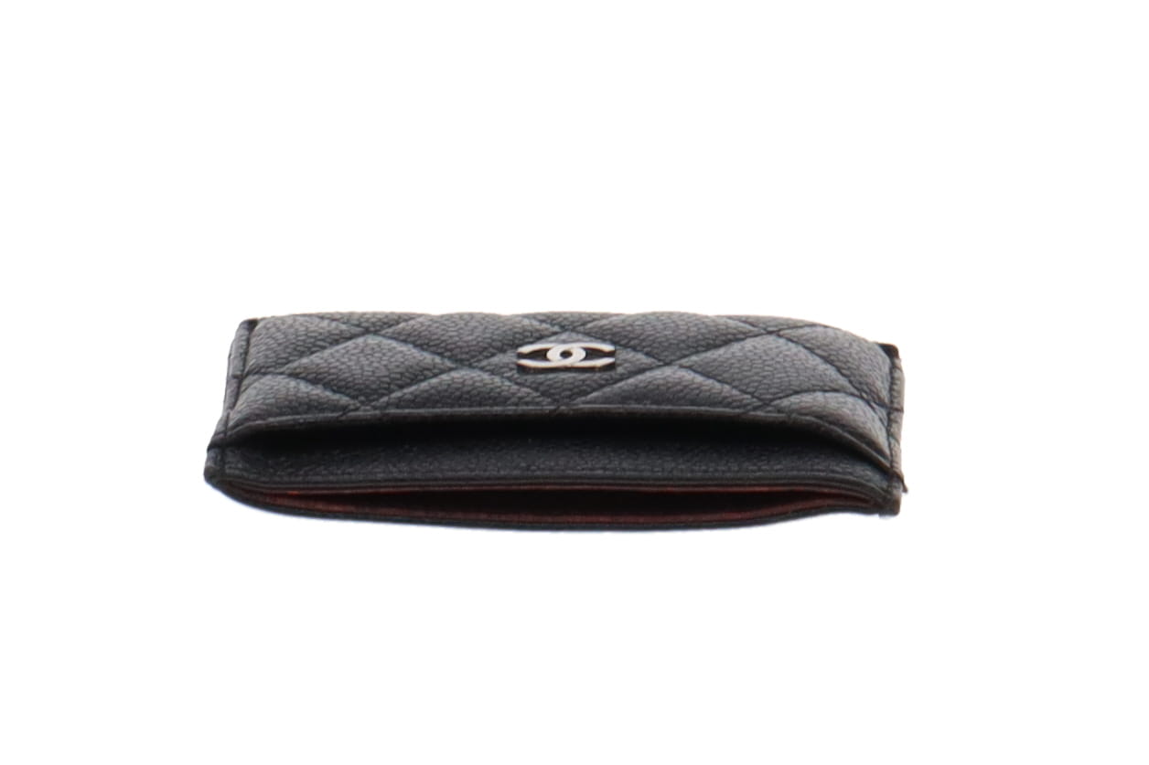 Chanel Black Caviar Leather Classic Card Holder 2016